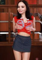 Jean shorts and knee-high socks on Selina, Selina Imai (sel019) ATK Premium: Selina Imai (Jean shorts and knee-high socks on Selina)